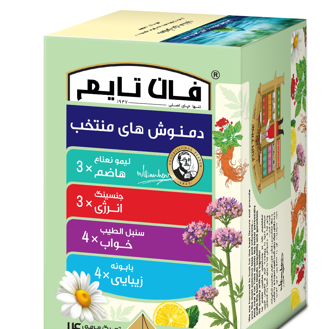 دمنوش های گیاهی منتخب فان تایم بسته 14 عددی
