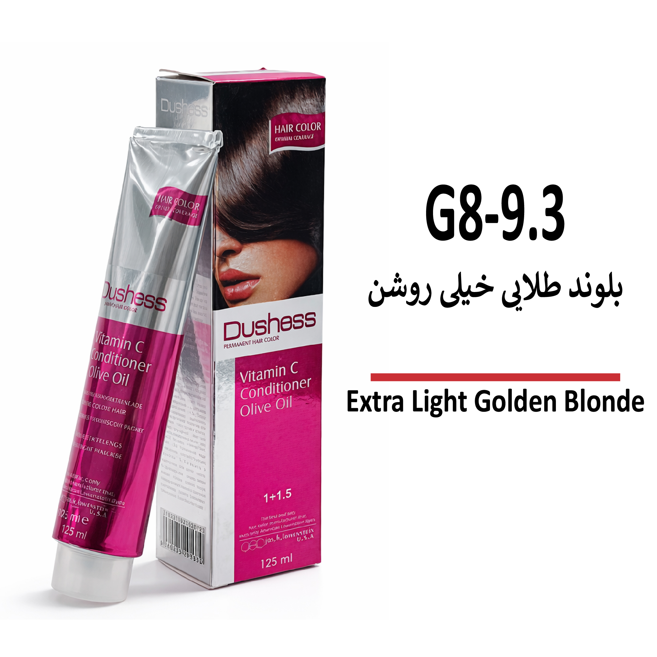 رنگ مو دوشس بلوند طلایی خیلی روشن G8