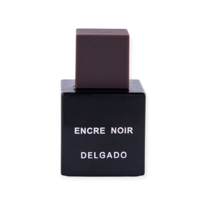 عطر جیبی مردانه دلگادو مدل Lalique Encre Noire حجم 25 میلیلیتر، با رایحه چوبی تلخ