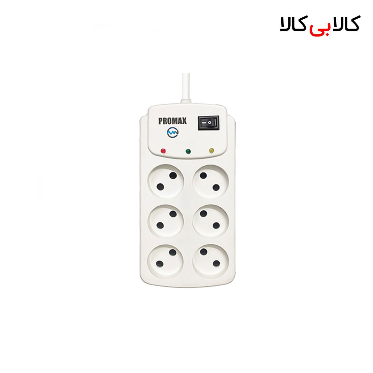 محافظ برق 6 خانه پرومکس مدل P1 (کابل 2.5 متری)