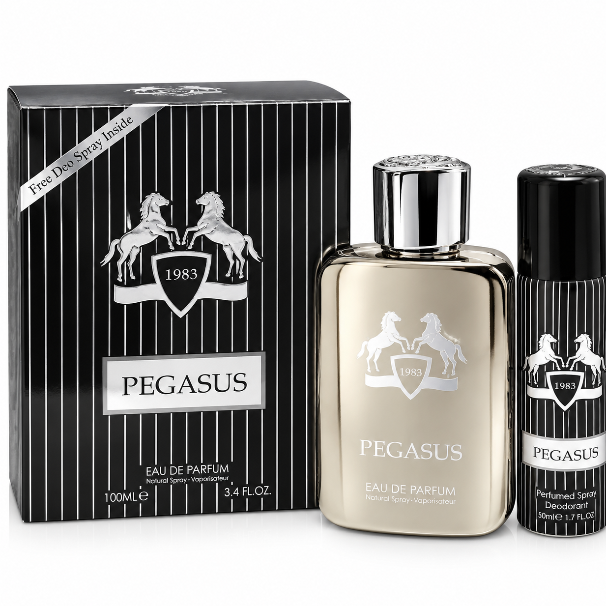 پک ادکلن و اسپری مردانه Pegasus برندFragrance World