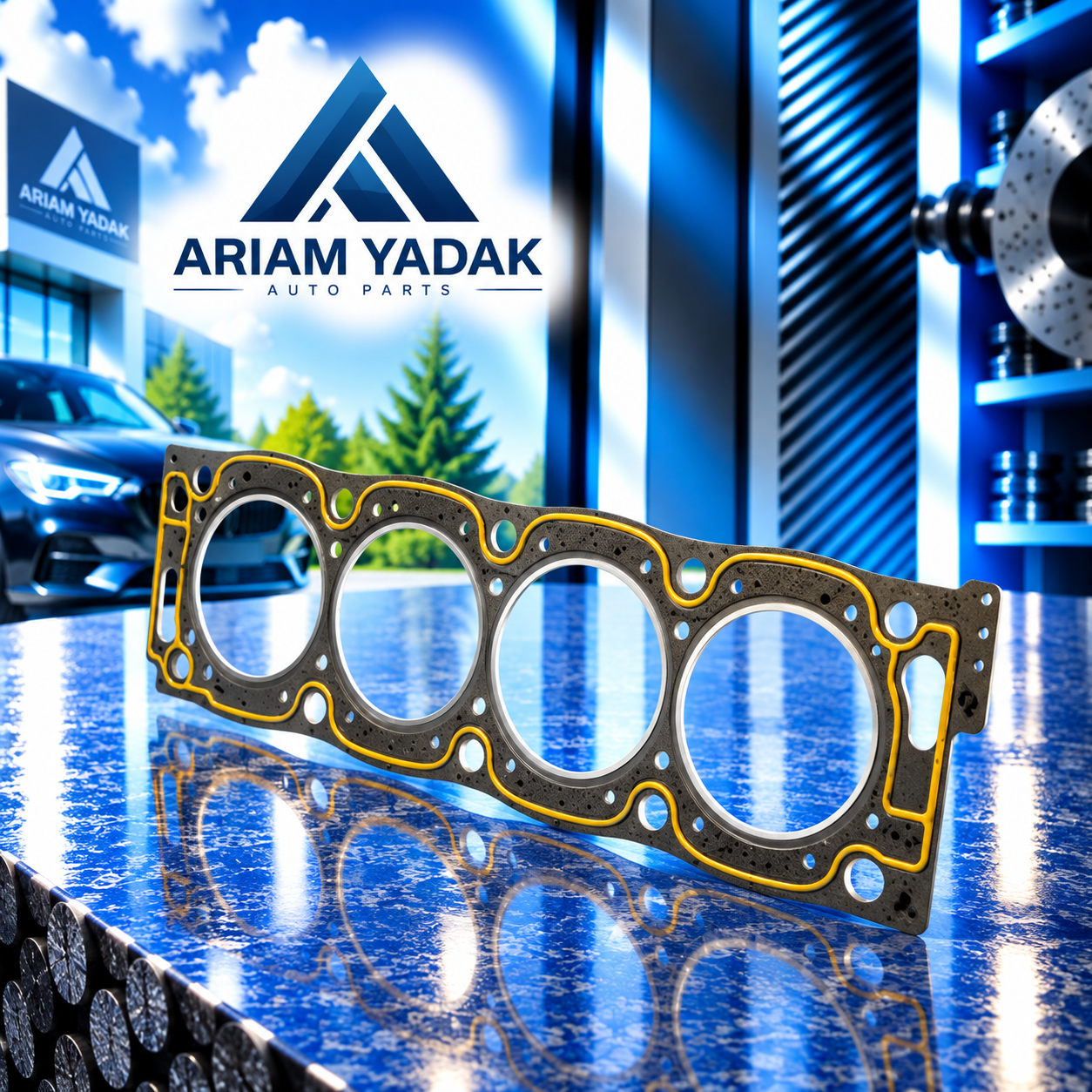 واشر سرسیلندر 3 سوراخ پژو 405 موتور XU7 مولتیلایر کیک