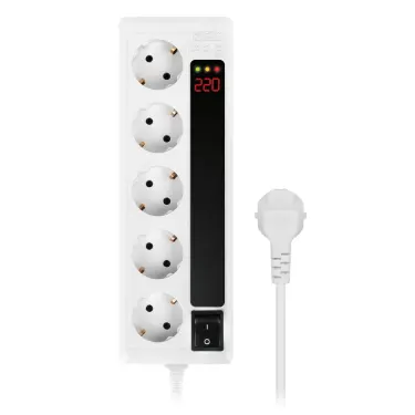 محافظ برق دیجیتال 5 راهی کامپیوتر و صوتی تصویری (2 متری) گرین لاین کد GLP105D