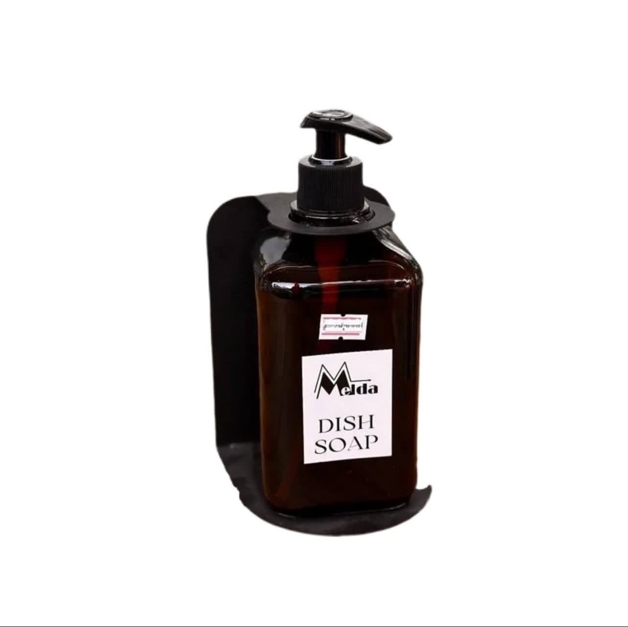 استند و جا مایع ظرفشویی دیواری مدل ( تک شیشه ای با استند فلزی )