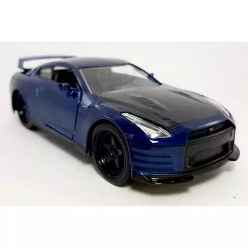 ماکت - ماشین فلزی - نیسان GTR R35 شخصیت برایان Brian در فیلم سریع و خشن - مقیاس 1.32 برند جادا - دو درب بازشو - تک جعبه