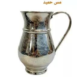 پارچ مسی گوارای (1،4لیتری)طرحدار کروم شده زنجان