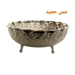 شکلات خوری  مسی سه پایه  کروم شده  طرح برجسته زنجان