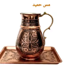 پارچ مسی تراش خمره ای(1،5لیتری) نانو شده زنجان