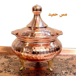 قندان مسی سفینه ای سه پایه نانو شده زنجان