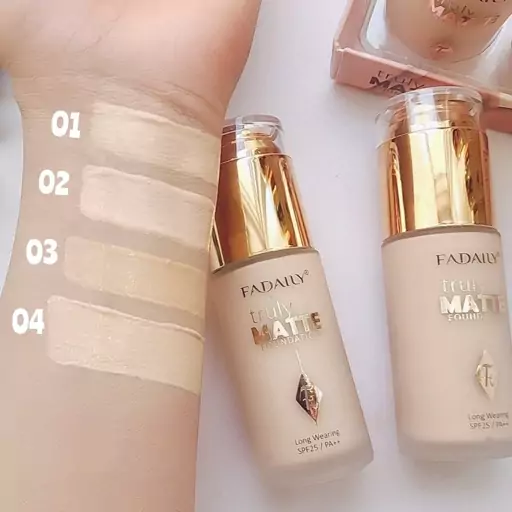 کرم پودر اورجینال  FADAILY truly matte foundation  قبل از ثبت سفارش موجودی بگیرید