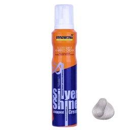 فوم خنثی کننده زردی موهای دکلره مارال مدل silver shine رنگ دودی نقره