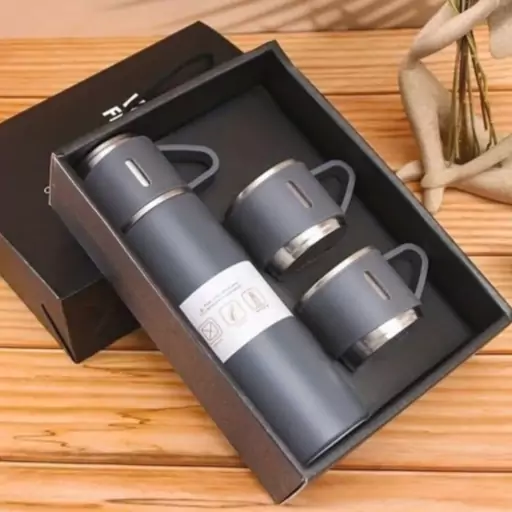 فلاکس سه کاپ vacuum flask ارسال به سراسر ایران با جعبه بسیار شیک مناسب هدیه