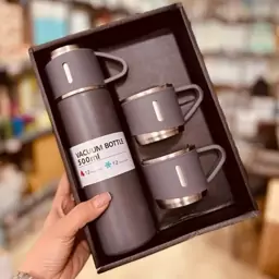 فلاکس سه کاپ vacuum flask ارسال به سراسر ایران با جعبه بسیار شیک مناسب هدیه