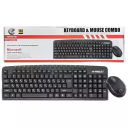 کیبورد و ماوس ایکس پی پروادکت مدل XP-10500 با حروف فارسی ا XP-Product XP-10500 Wired Keyboard and