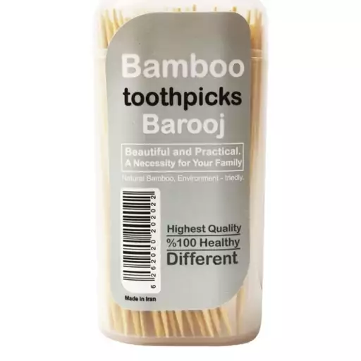 خلال دندان 100عددی چوب بامبو دوسر خلال TOoTHPLCK