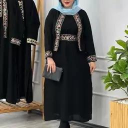 ست سه تیکه شیک زنانه کت سارافون وکمربند