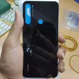 درب پشت گوشی شیائومی Redmi Note 8 مشکی شیشه ای درجه یک ارسال به سراسر ایران