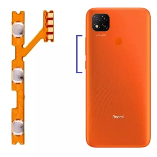 فلت پاور و ولوم گوشی شیائومی Redmi 9C کیفیت بالا