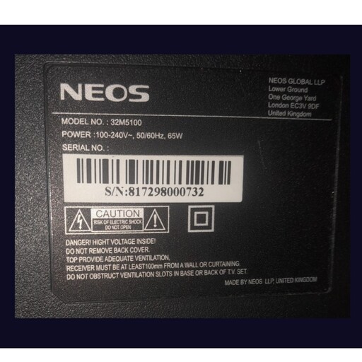 کنترل تلویزیون نئوس NEOS مدل 32M5100