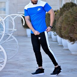 تیشرت و شلوار کلاهدار NIKE مدل Fidar (آبی)  s