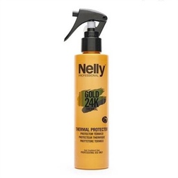 اسپری محافظ حرارتی مو نلی پروفشنال NELLY مدل GOLD 24K THERMAL حجم 200 میل