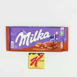 شکلات تابلت میلکا با مغز کارامل و بادام زمینی (90 گرم) milka

