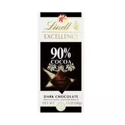 تابلت شکلات لینت با طعم شکلات تلخ 90 درصد (100 گرم) lindt

