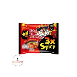 نودل سامیانگ پاکتی تریپل اسپایسی 3x Spicy وزن 140 گرم(اورجینال)