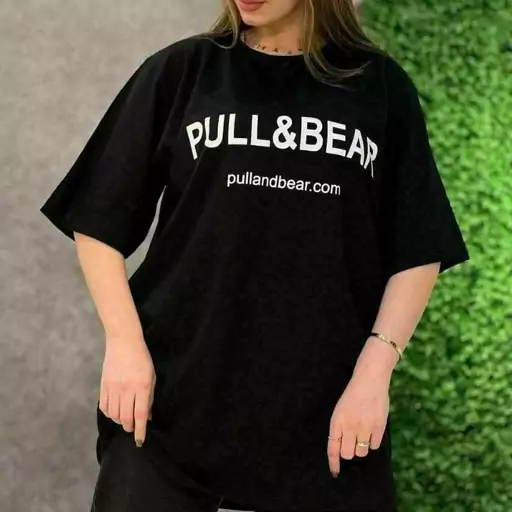 تی شرت زنانه دخترانه تیشرت لانگ نخی pullbear کد اس اچ 101