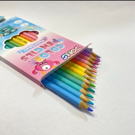 مداد رنگی 12 رنگ پاستیلی دامس درجه یک رنگ بندی پاستیلی
