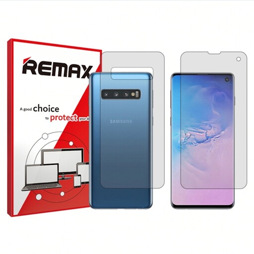 گلس پشت و رو گوشی سامسونگ  Galaxy S 10 هیدروژلی شفاف برند ریمکس  