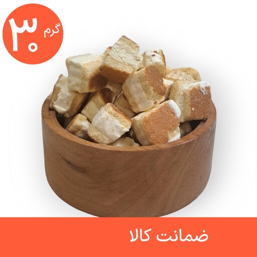 بستنی خشک کیک بستنی پفکی 30 گرمی ، میوه خشک انجمادی رولی پولی (فریز درایر freeze-dried)