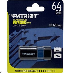 فلش مموری پتریوت مدل Patriot RAGE LITE 64GB USB 3.2 ظرفیت 64 گیگابایت