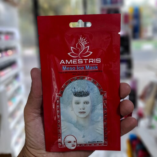 ماسک ورقه ای خنک کننده مدل MESO ICE MASKحجم25گرم دو عددی   آمستریس