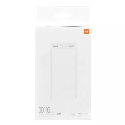 پاوربانک (فست شارژ) Xiaomi 18W 30000mAh مدل PB3018ZM - سفید - DST (گارانتی شش ماهه)