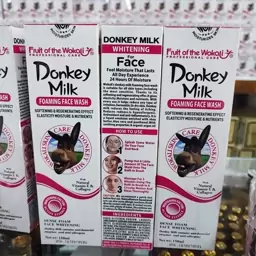 فیس واش فومی شیر الاغ براش مخصوص ماساژ صورت برای پاک کنندگی عمیق صورت foaming face wash dankey milk