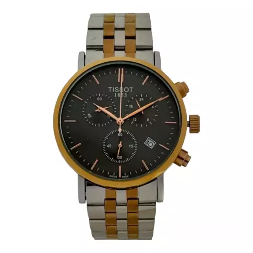 ساعت مچی مردانه تیسوت سه موتوره کرنوگراف  TISSOT 1853 NO2438 SR-RG-BK