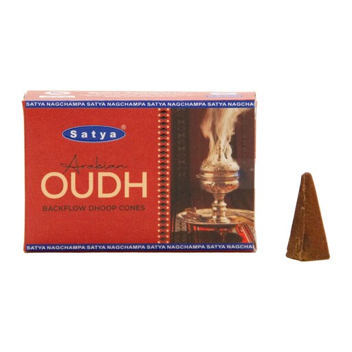 عود آبشاری دست ساز هندی ساتیا مدل عربین عود Satya-Arabian Oudh بسته 10 عددی