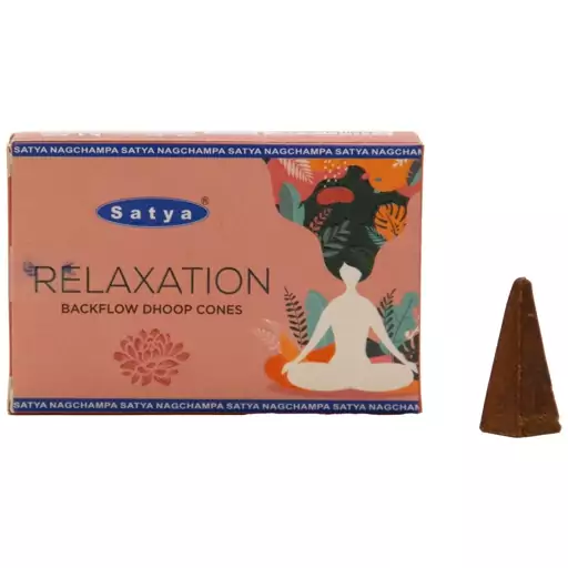 عود آبشاری دست ساز هندی ساتیا مدل ریلکسیشن (آرامبخش) Satya-Relaxation بسته 10 عددی