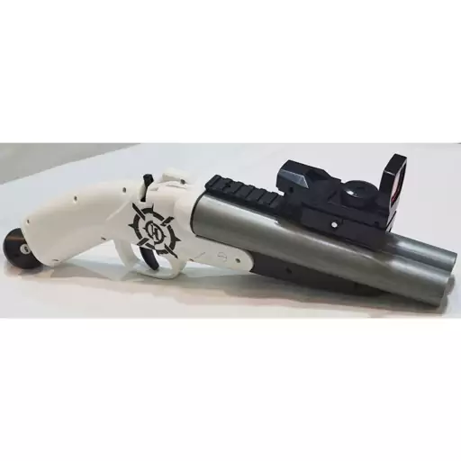 تفنگ اسباب بازی تیر اسفنجی شات گان Double Barrel Shotgun Soft Bullet Launcher