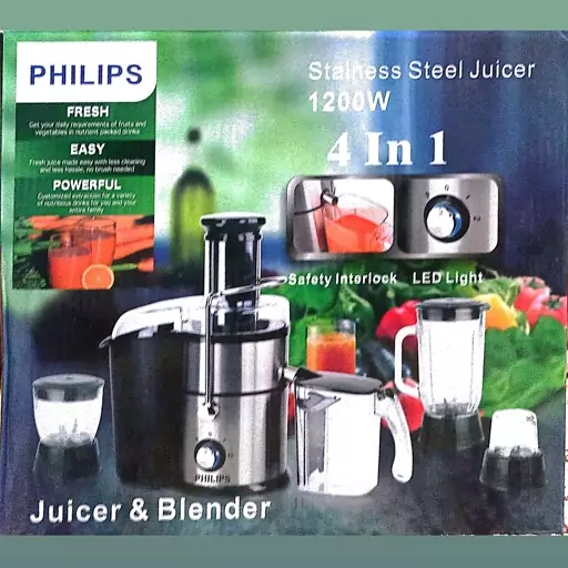 آبمیوه گیر چهار کاره فیلیپسphilips 1200وات موتور قوی 