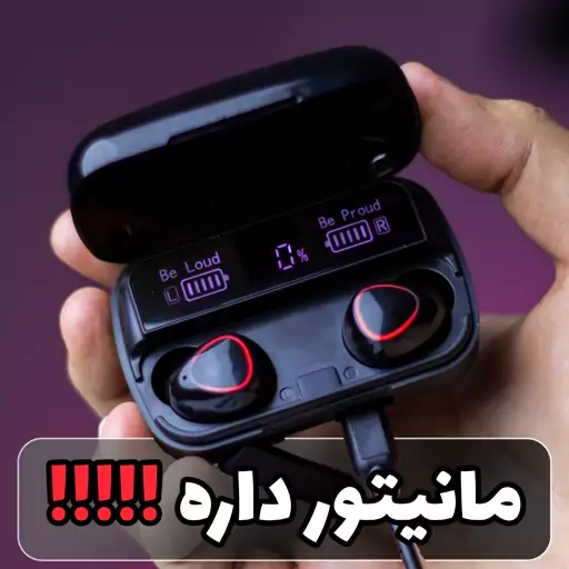 ایرپاد M10 اورجینال شارژ بالا لمسی ورژن 5.3 میکروفن عالی گیمینگ ضداب پاوربانک دار