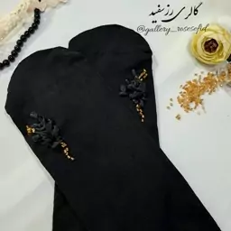 جوراب رباندوزی گل رز برجسته