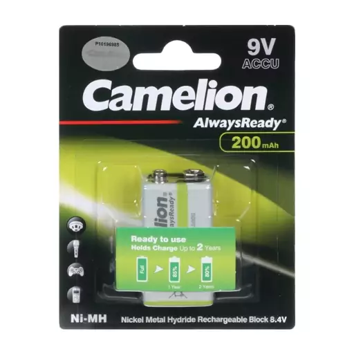 باتری کتابی قابل شارژ Camelion AlwaysReady با ظرفیت 200mah