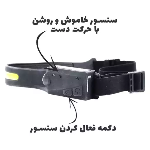 چراغ پیشانی مدل سنسور دار ژله ای با نور زیاد