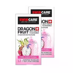 کاندوم سوئیس کر 12عددی مدل Dragon Fruit