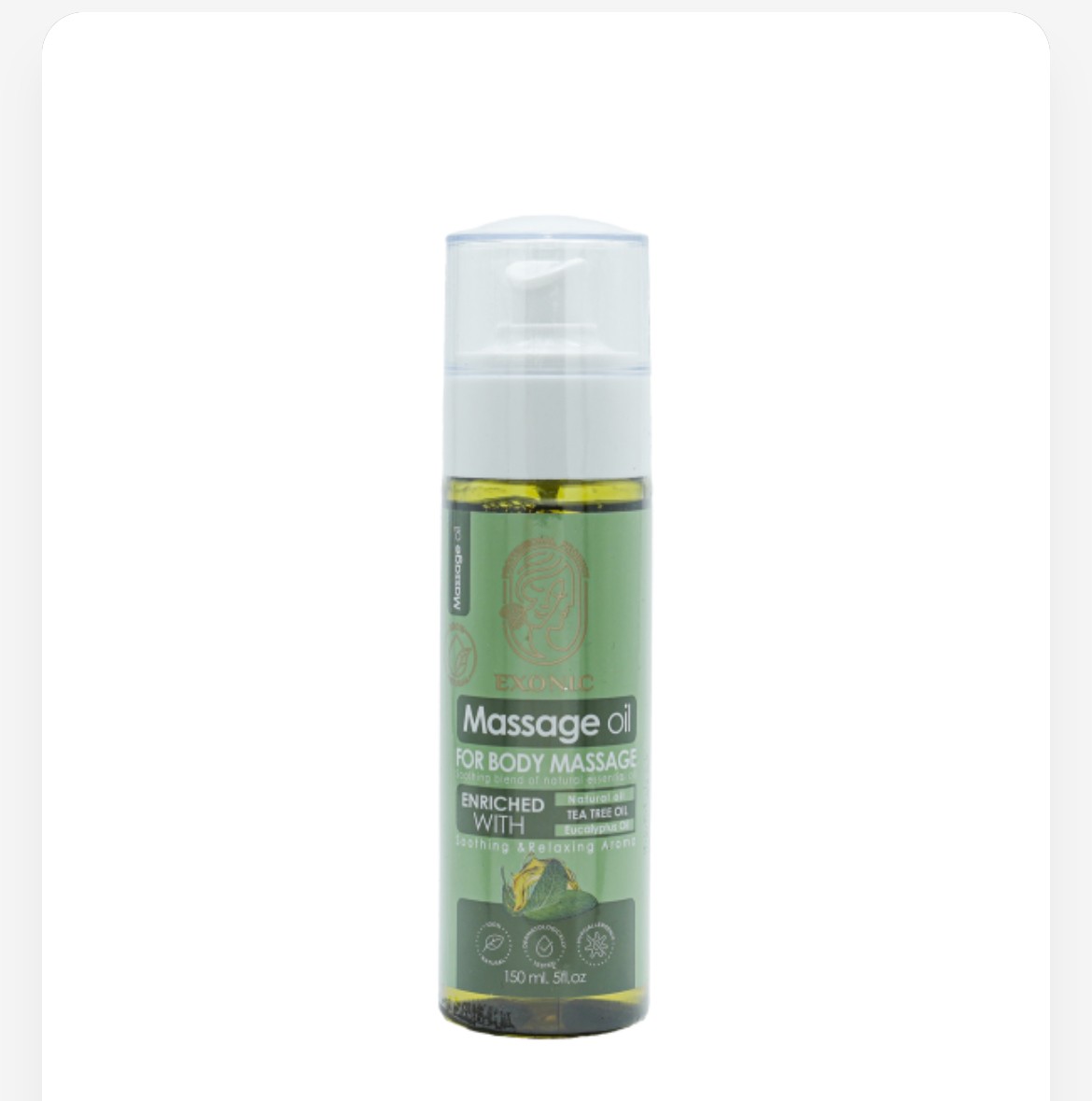 روغن ماساژ بدن مدل روغن درخت چای و روغن اکالیپتوس حجم 150 میل
