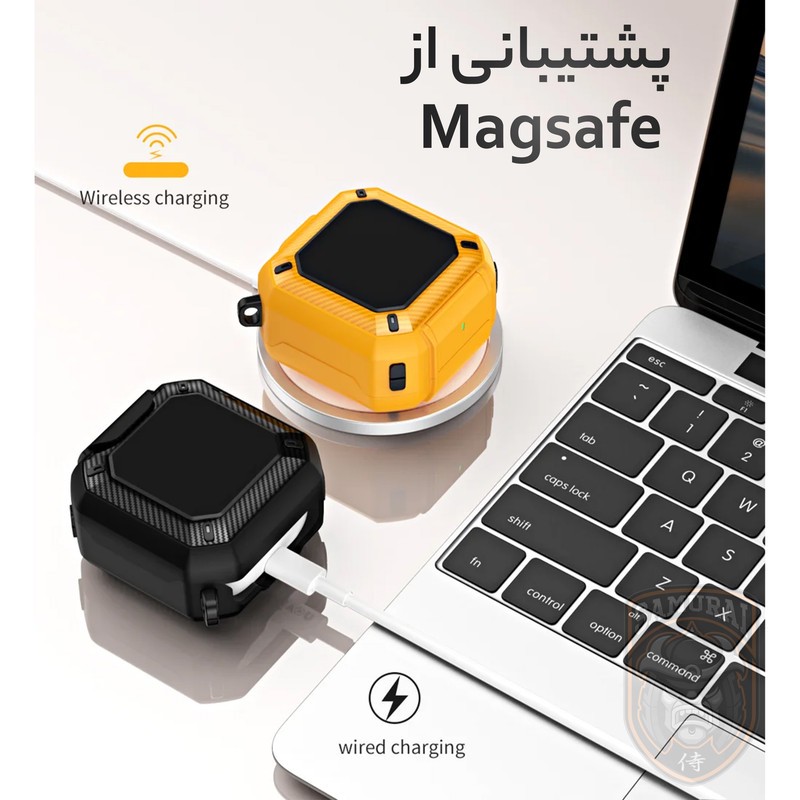 کاور سامورایی مدل Quad-49 مناسب برای کیس هدفون سامسونگ Galaxy Buds 4 Pro Galaxy Buds 4