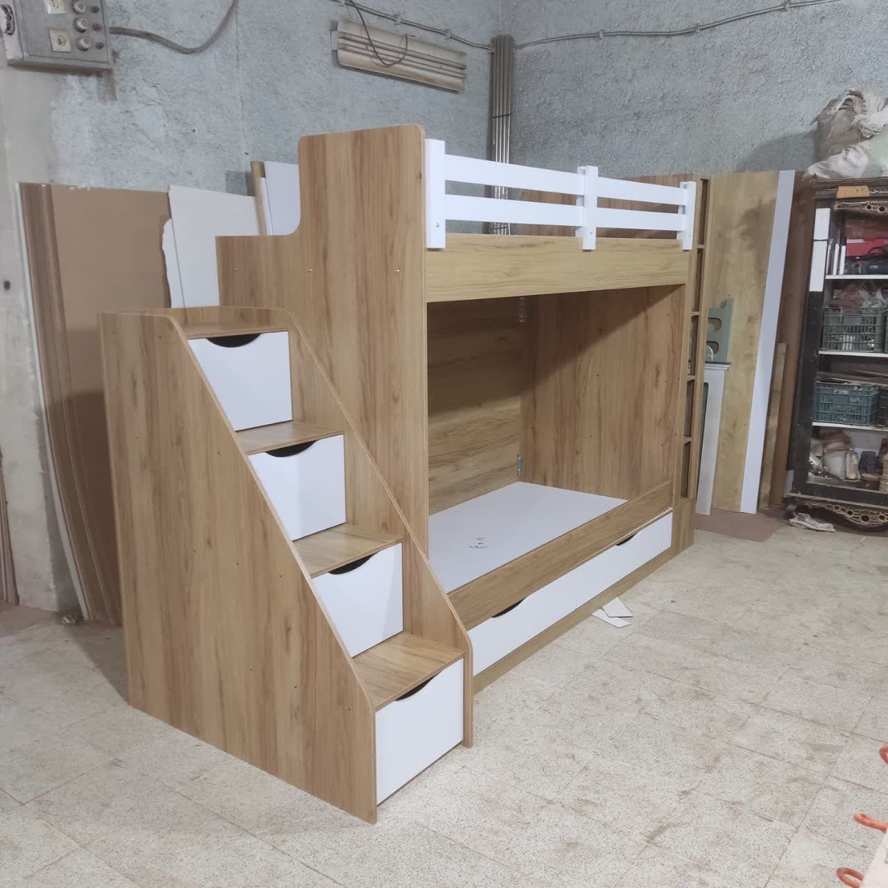 تخت دوطبقه مدل M580 کتابخانه دار