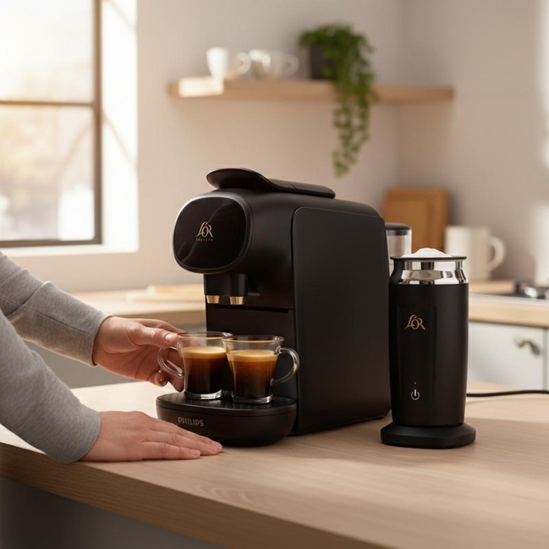 اسپرسوساز کپسولی 800 میلی لیتر فیلیپس مدل L OR Barista Sublime LM9012 با فشار بخار 19 بار، قابلیت تهیه هم زمان 2 فنجا...